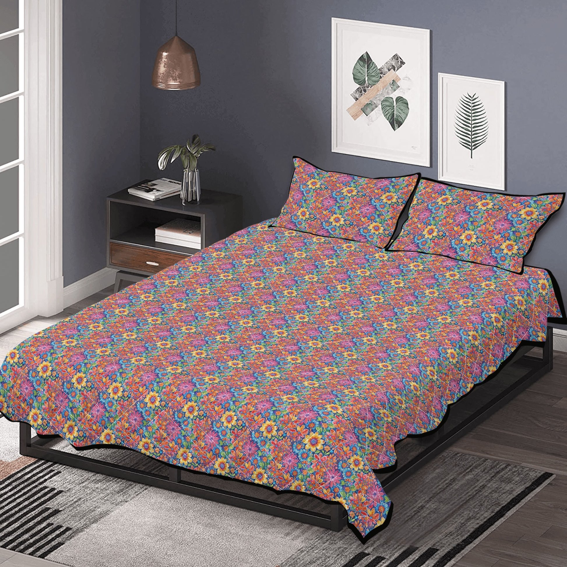 Groovy Flowers Quilt Bedding Set - DeRose Seasonal