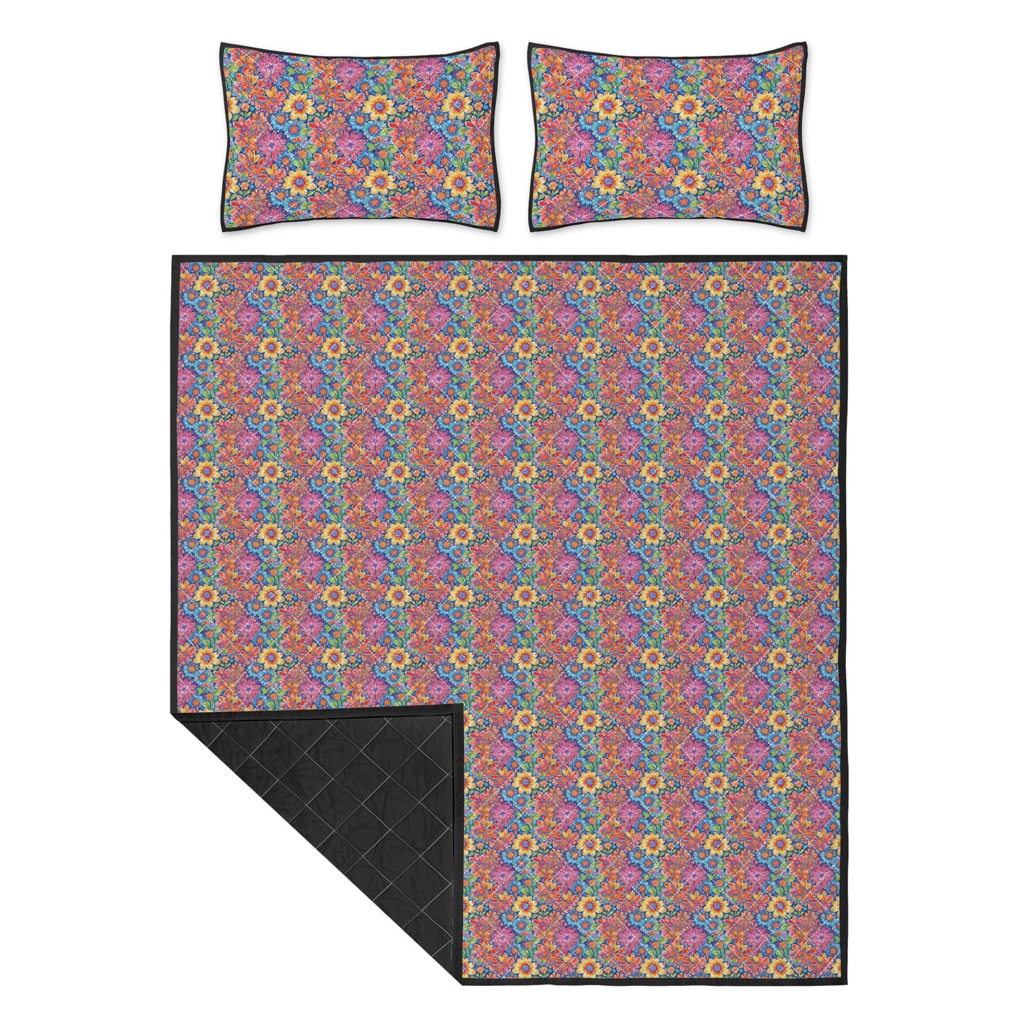 Groovy Flowers Quilt Bedding Set - DeRose Seasonal