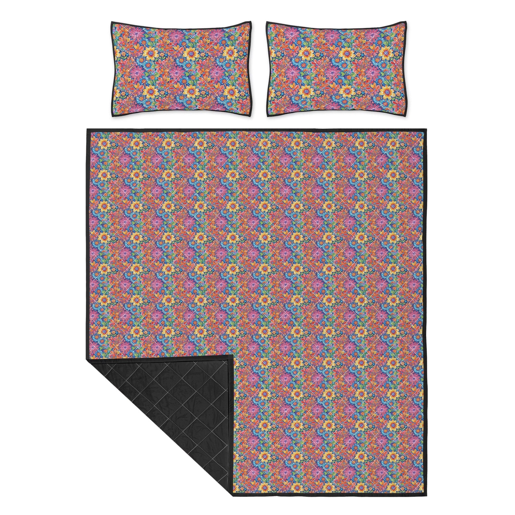 Groovy Flowers Quilt Bedding Set - DeRose Seasonal