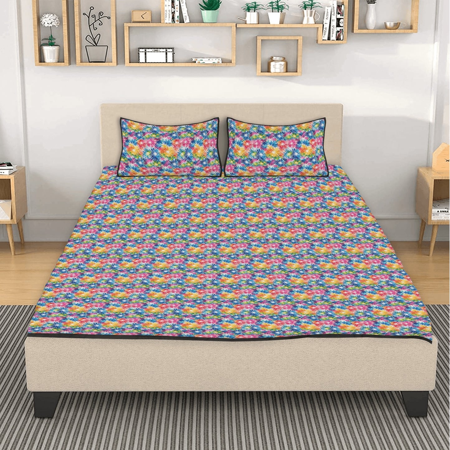 Tie-Dye Explosion Quilt Bedding Set - DeRose Seasonal