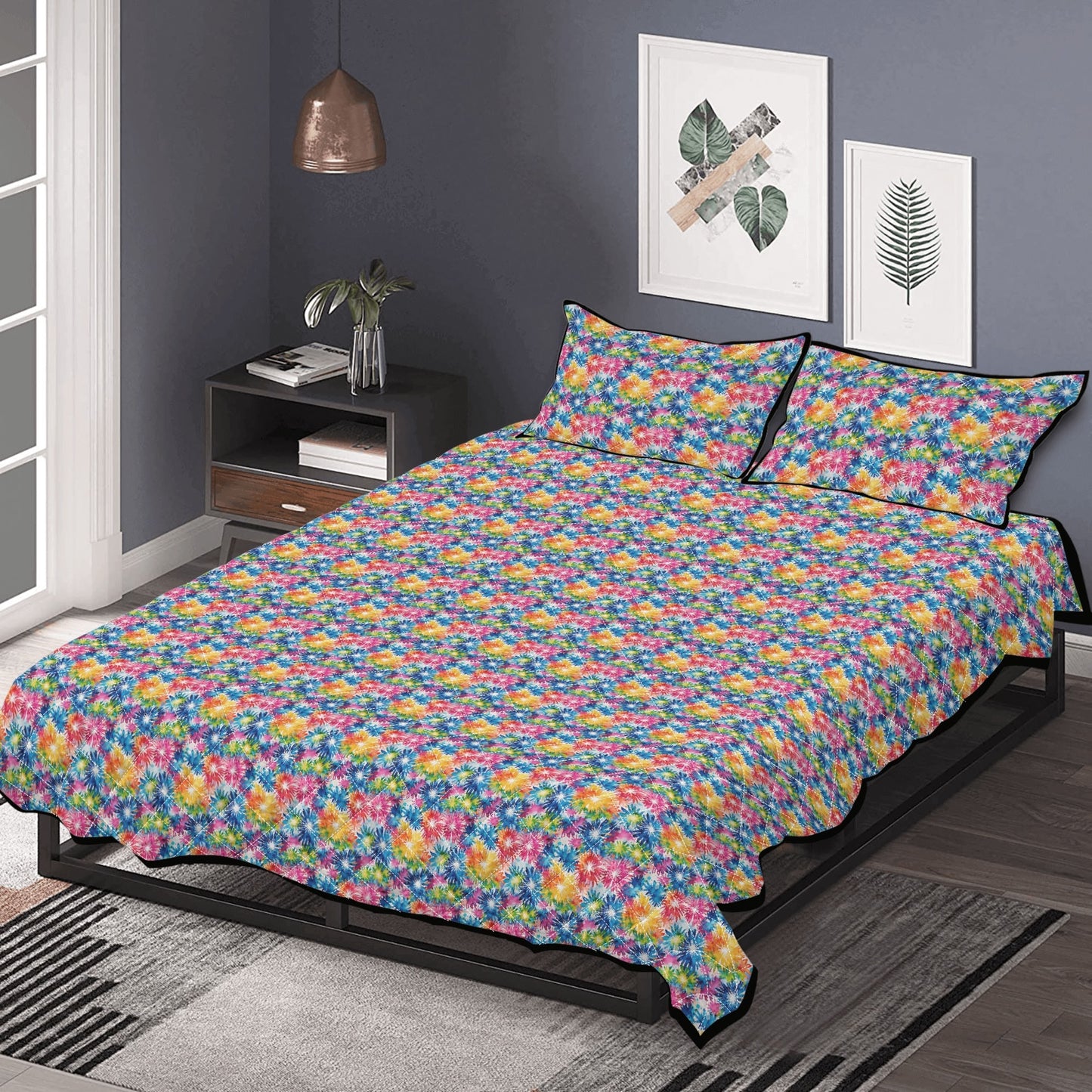 Tie-Dye Explosion Quilt Bedding Set - DeRose Seasonal