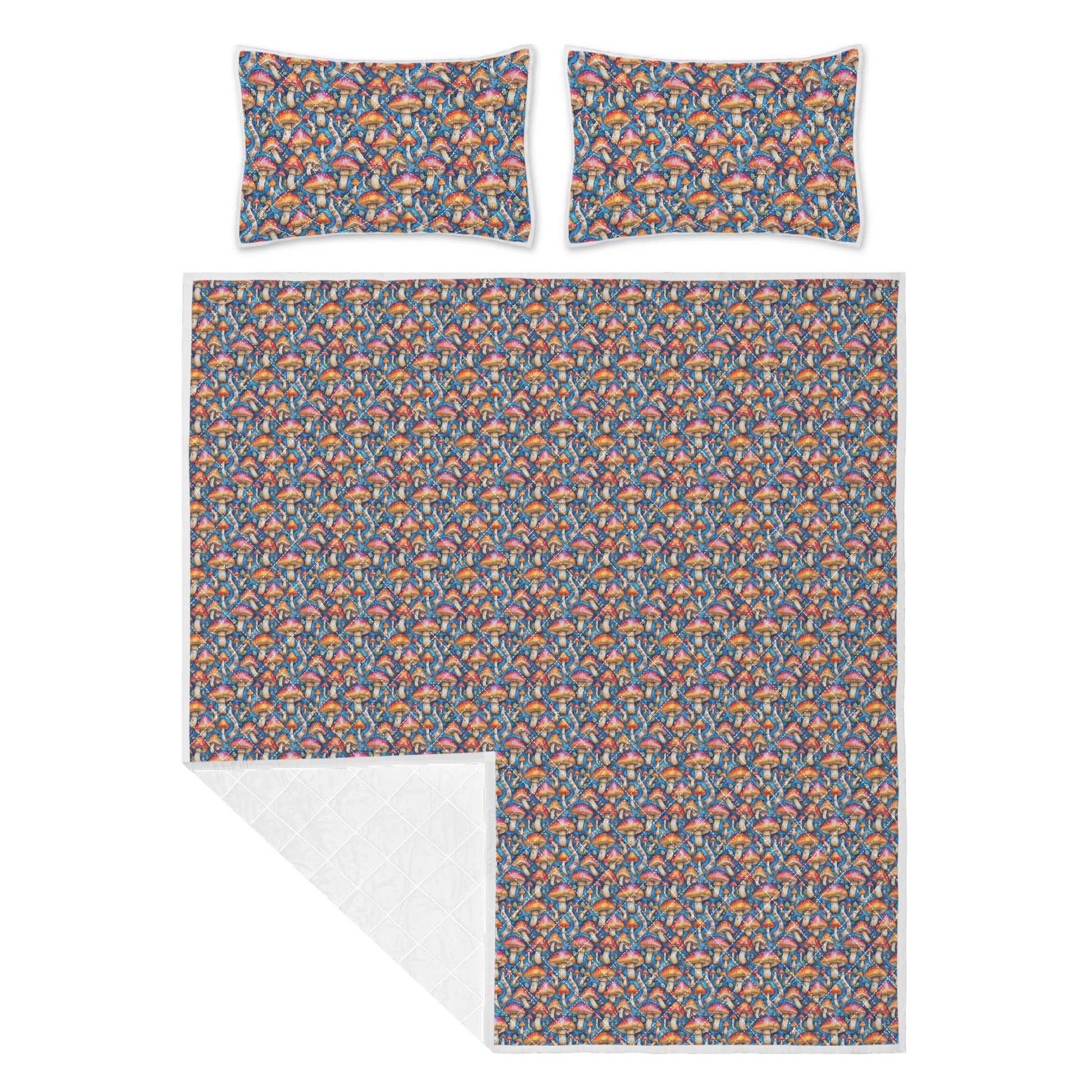 Tie-Dye Mushrooms Quilt Bedding Set - DeRose Seasonal