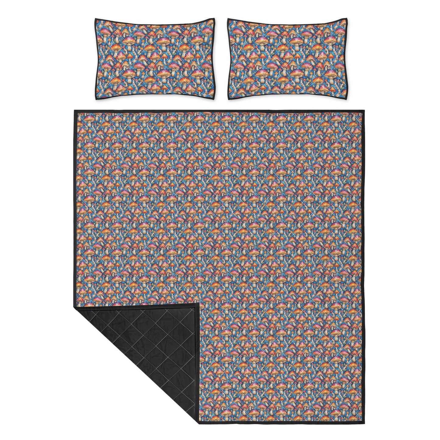Tie-Dye Mushrooms Quilt Bedding Set - DeRose Seasonal
