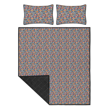 Tie-Dye Mushrooms Quilt Bedding Set - DeRose Seasonal