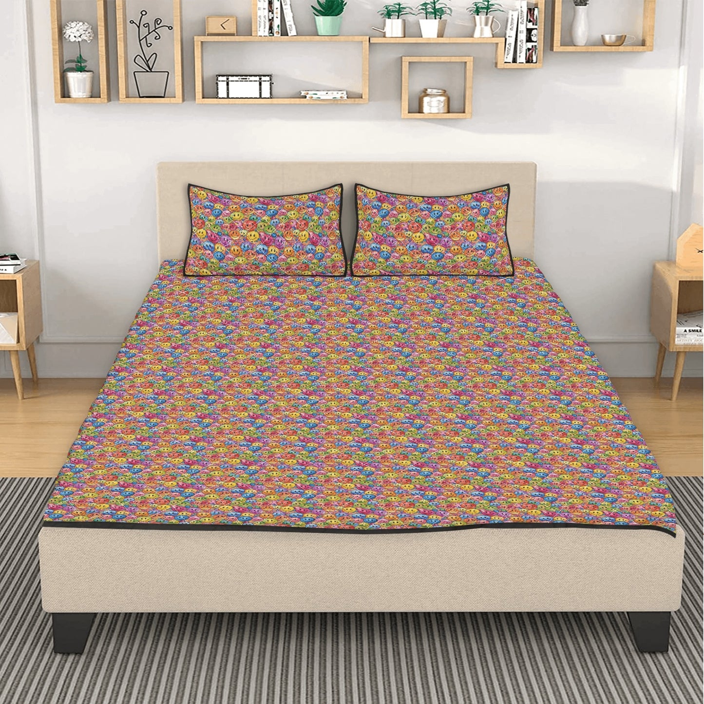Trippy Smiles Quilt Bedding Set - DeRose Seasonal