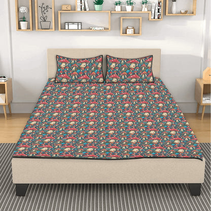 Deathcap Mushrooms Quilt Bedding Set - DeRose Seasonal