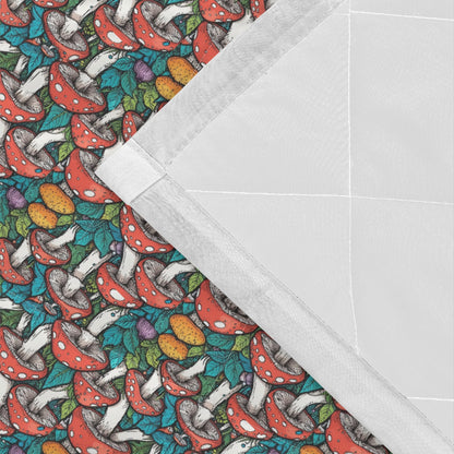 Colored Mushrooms Quilt Bedding Set - DeRose Seasonal