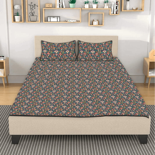 Forest Shrooms Quilt Bedding Set - DeRose Seasonal