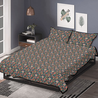 Forest Shrooms Quilt Bedding Set - DeRose Seasonal