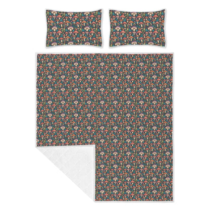 Forest Shrooms Quilt Bedding Set - DeRose Seasonal