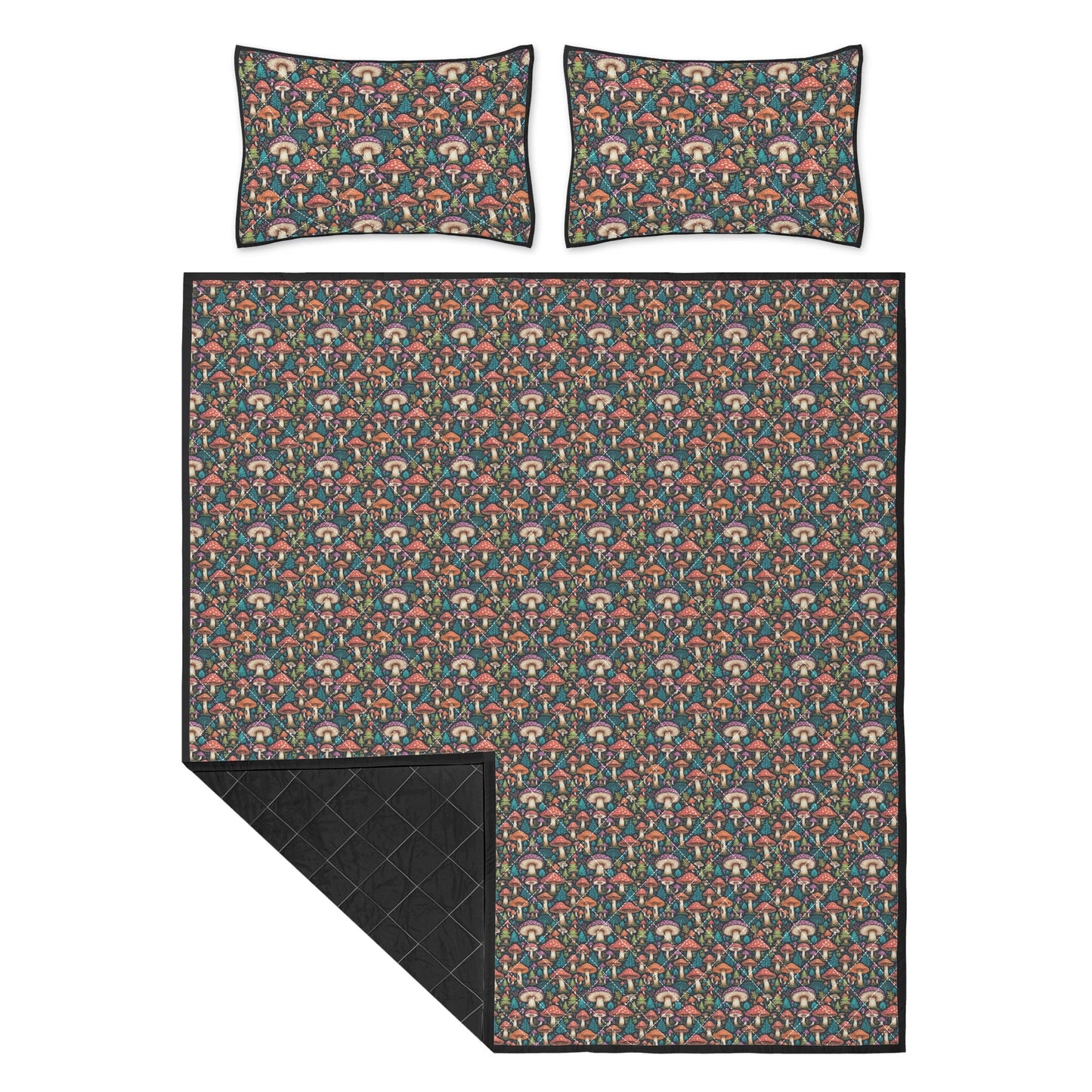 Forest Shrooms Quilt Bedding Set - DeRose Seasonal
