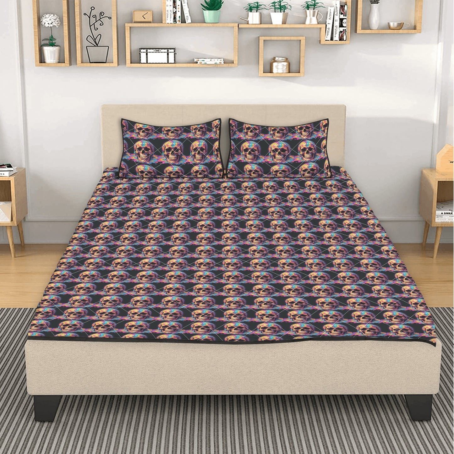 Dripping Skull Quilt Bedding Set - DeRose Seasonal