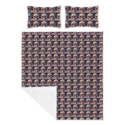Dripping Skull Quilt Bedding Set - DeRose Seasonal