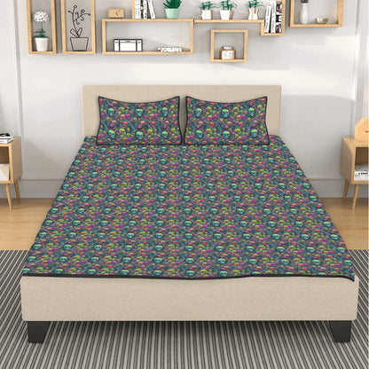 Trippy Skulls Quilt Bedding Set - DeRose Seasonal