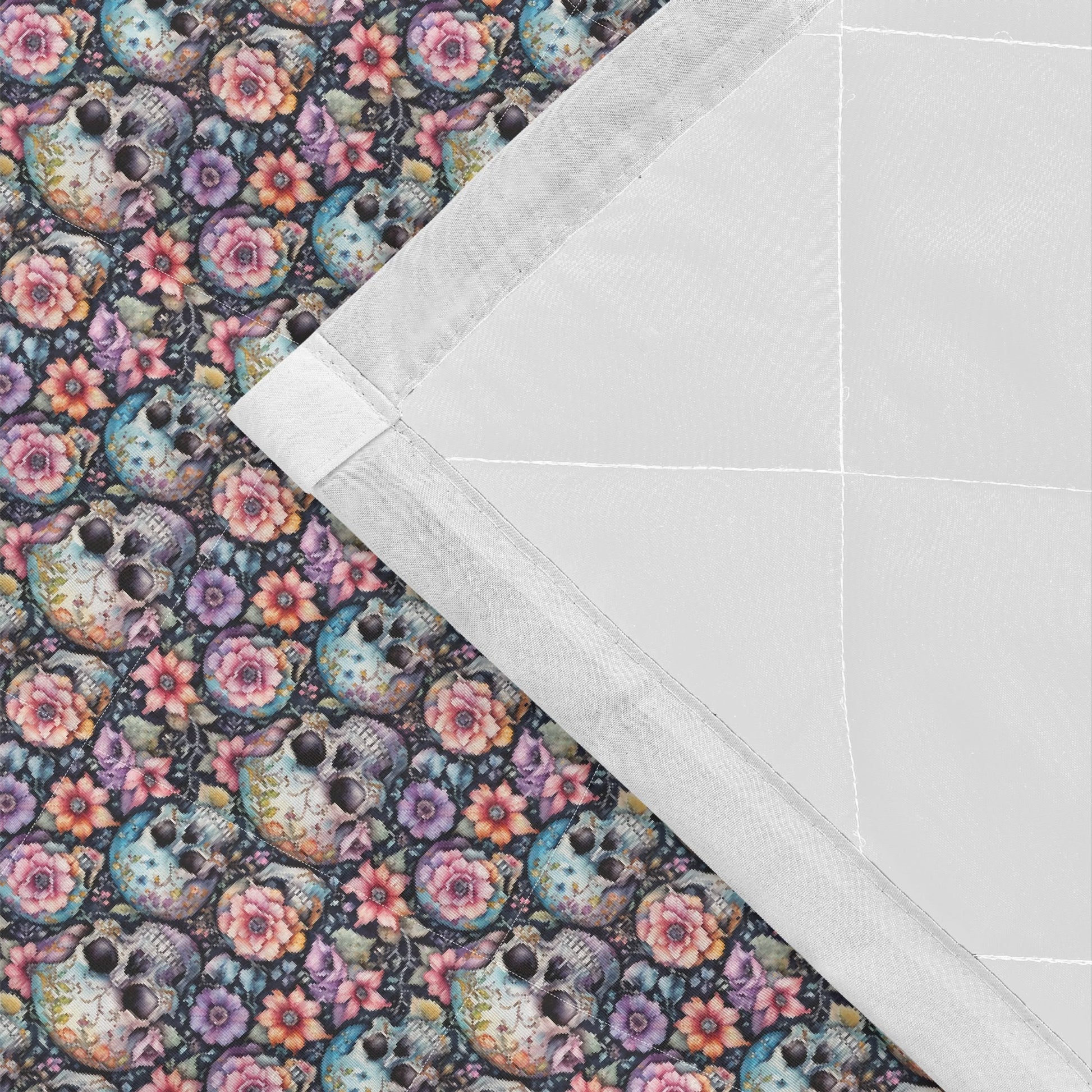 Pastel Floral and Skulls Quilt Bedding Set - DeRose Seasonal