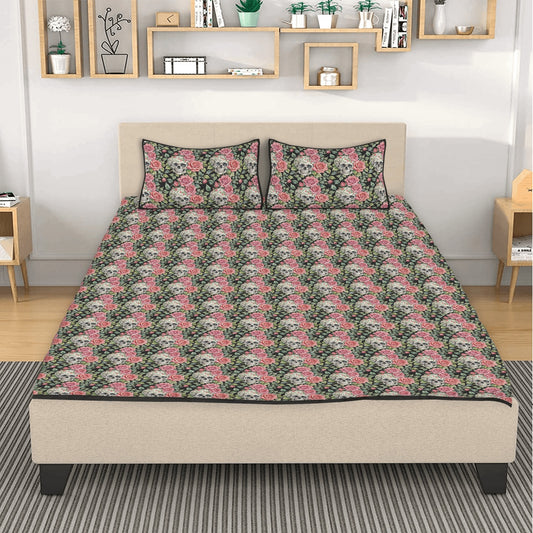 Pink Skulls Quilt Bedding Set - DeRose Seasonal