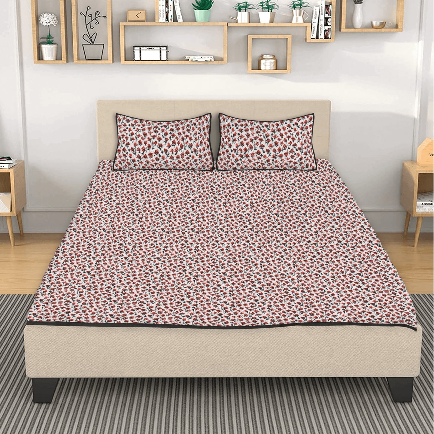 Floral Fire Quilt Bedding Set - DeRose Seasonal