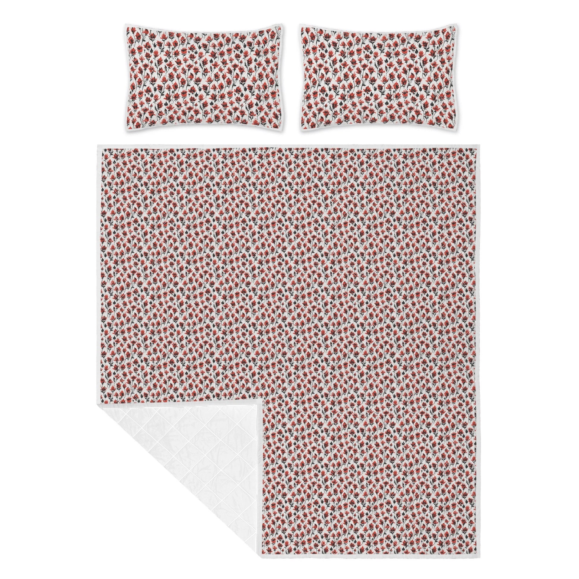 Floral Fire Quilt Bedding Set - DeRose Seasonal
