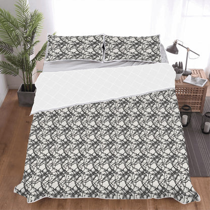 Floral Ink Quilt Bedding Set - DeRose Seasonal