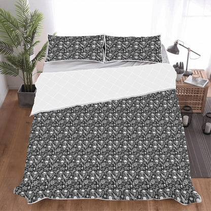 Flying Skulls Quilt Bedding Set - DeRose Seasonal