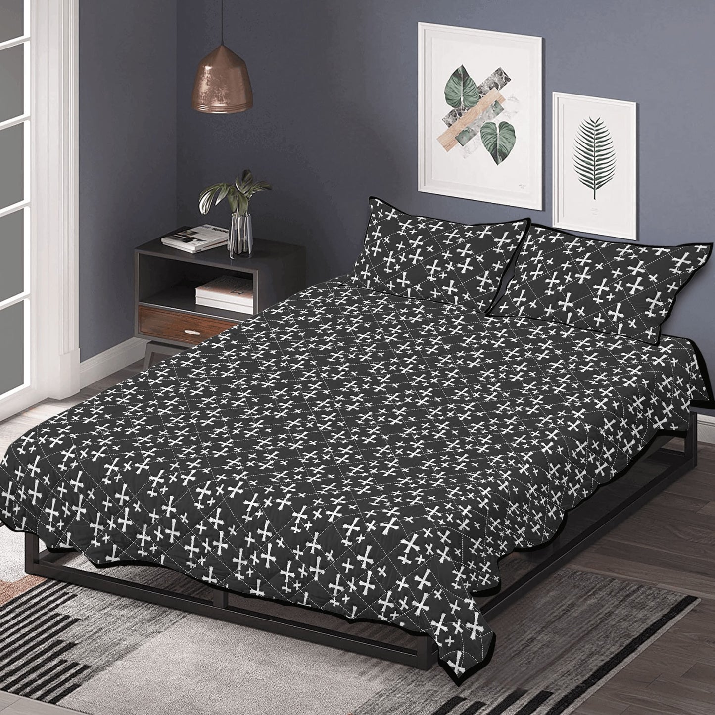 Little Crosses Quilt Bedding Set - DeRose Seasonal