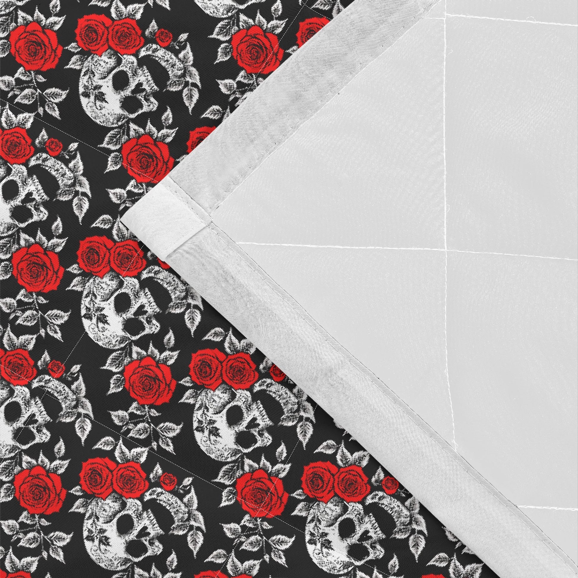 Red Skull Rose Quilt Bedding Set - DeRose Seasonal