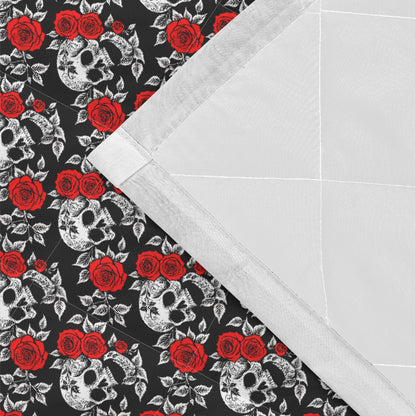 Red Skull Rose Quilt Bedding Set - DeRose Seasonal