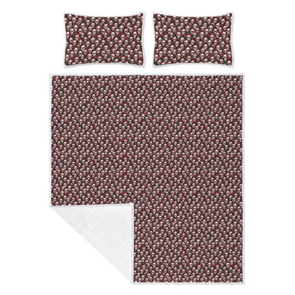 Tiny Love Skulls Quilt Bedding Set - DeRose Seasonal