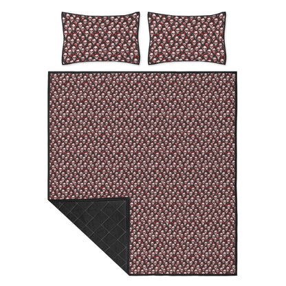 Tiny Love Skulls Quilt Bedding Set - DeRose Seasonal