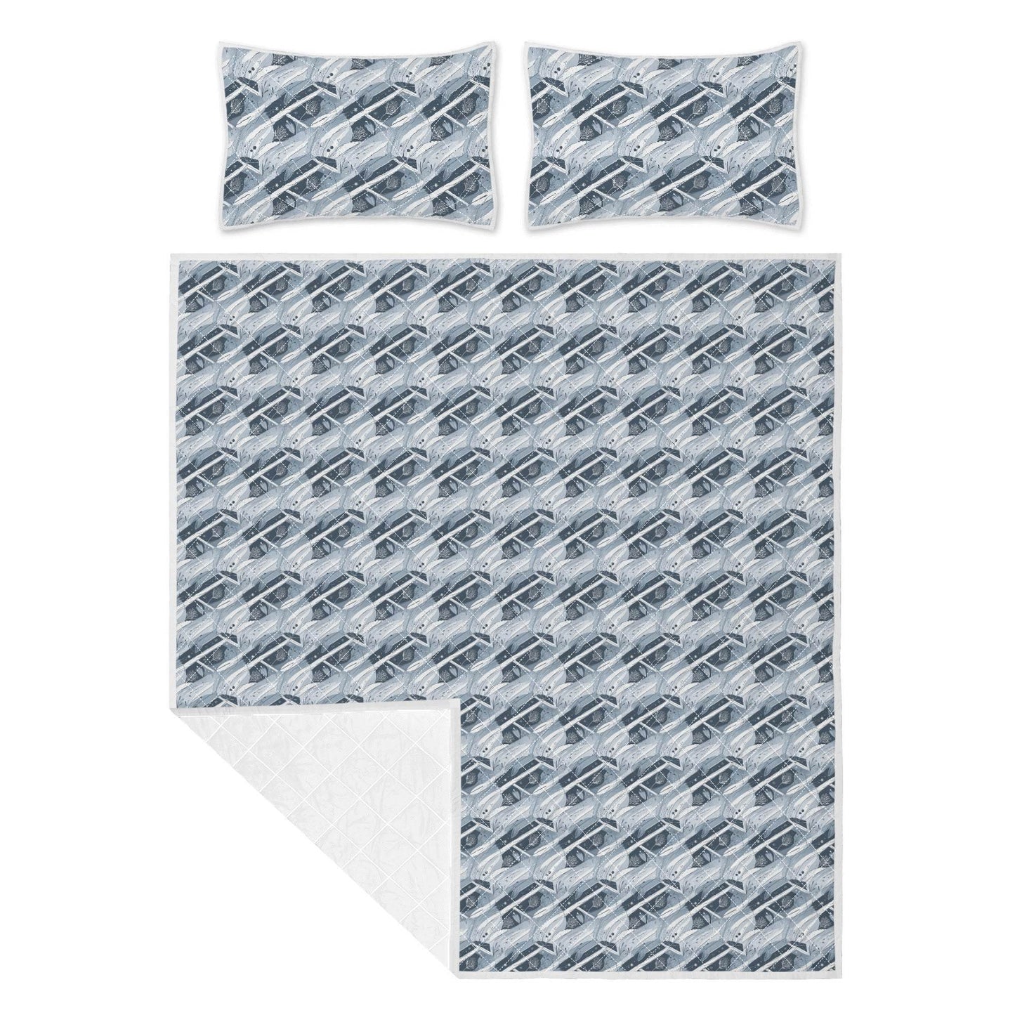 Blue Wind Quilt Bedding Set - DeRose Seasonal