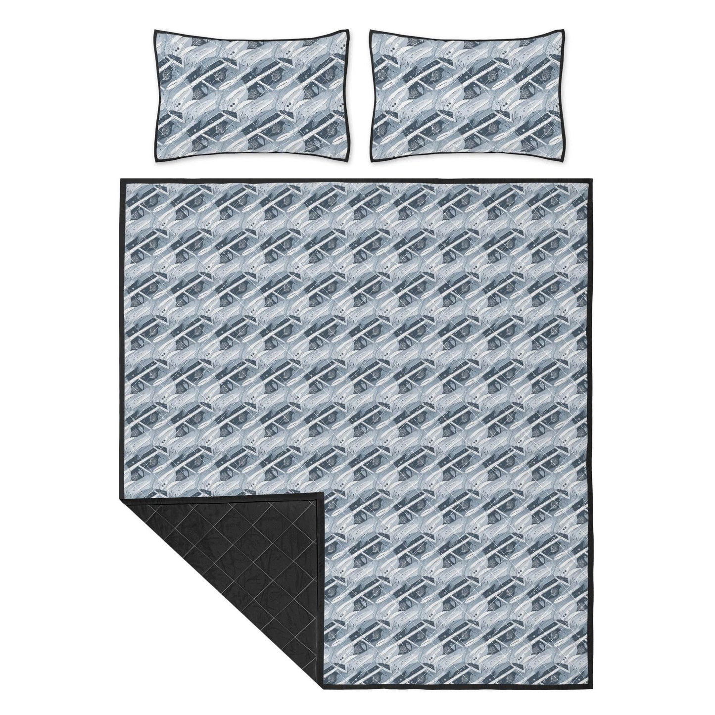 Blue Wind Quilt Bedding Set - DeRose Seasonal
