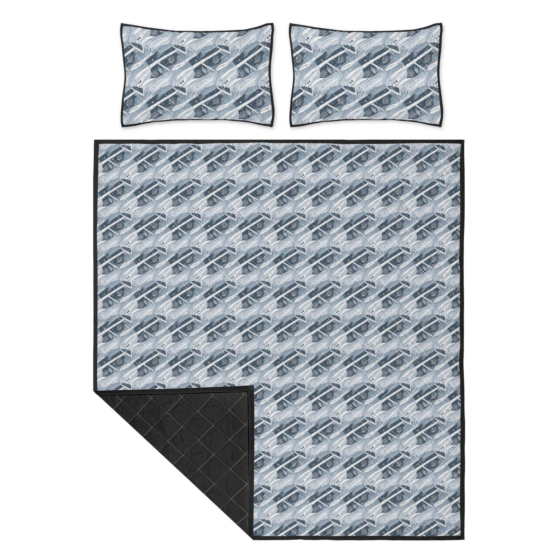 Blue Wind Quilt Bedding Set - DeRose Seasonal