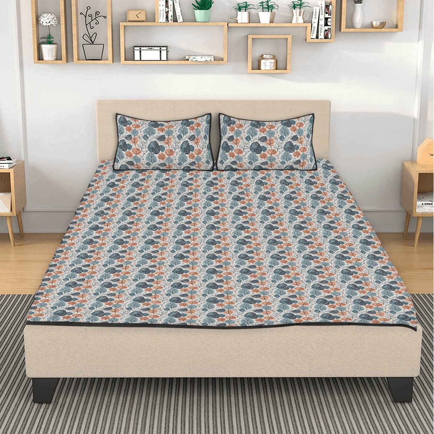 Freezing Leaves Quilt Bedding Set - DeRose Seasonal