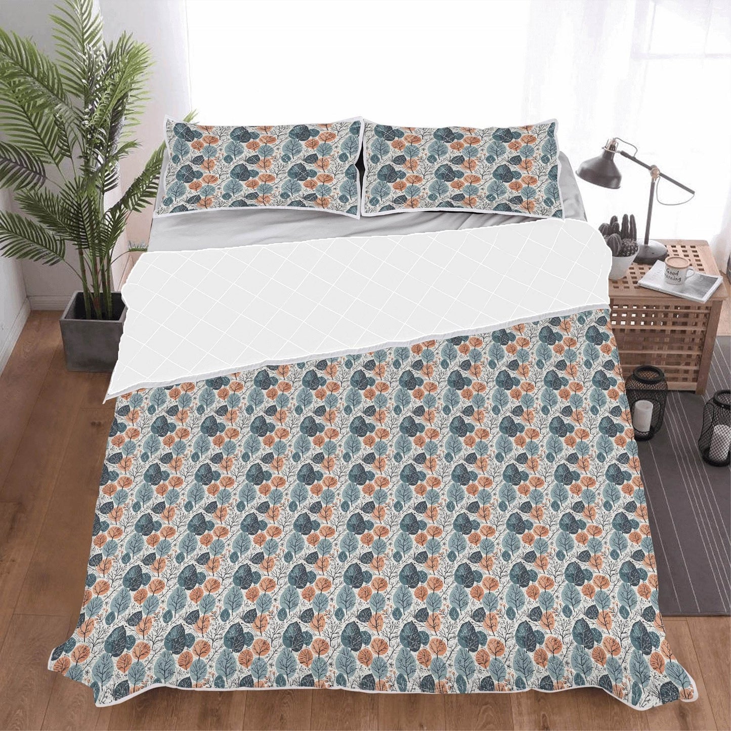 Freezing Leaves Quilt Bedding Set - DeRose Seasonal