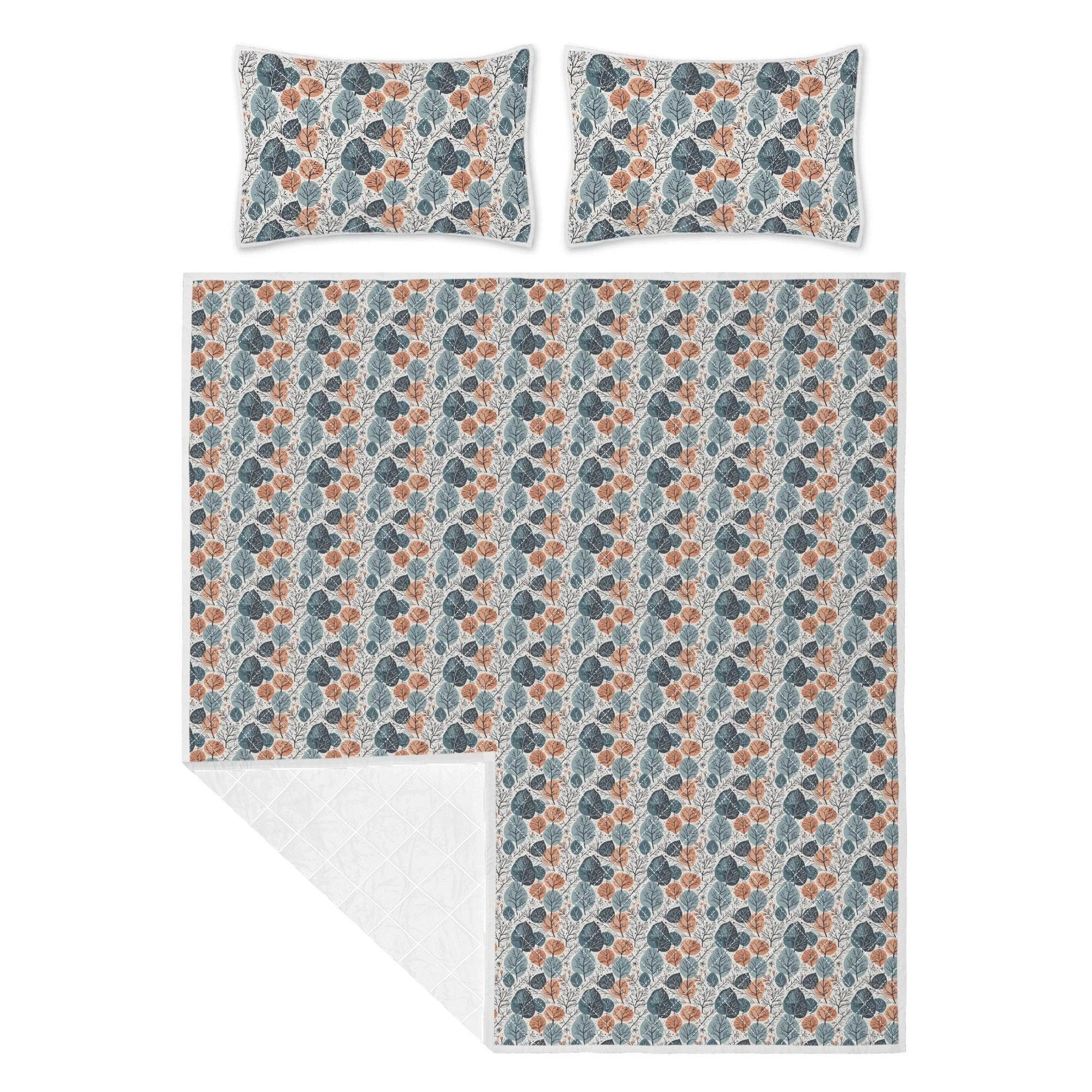 Freezing Leaves Quilt Bedding Set - DeRose Seasonal