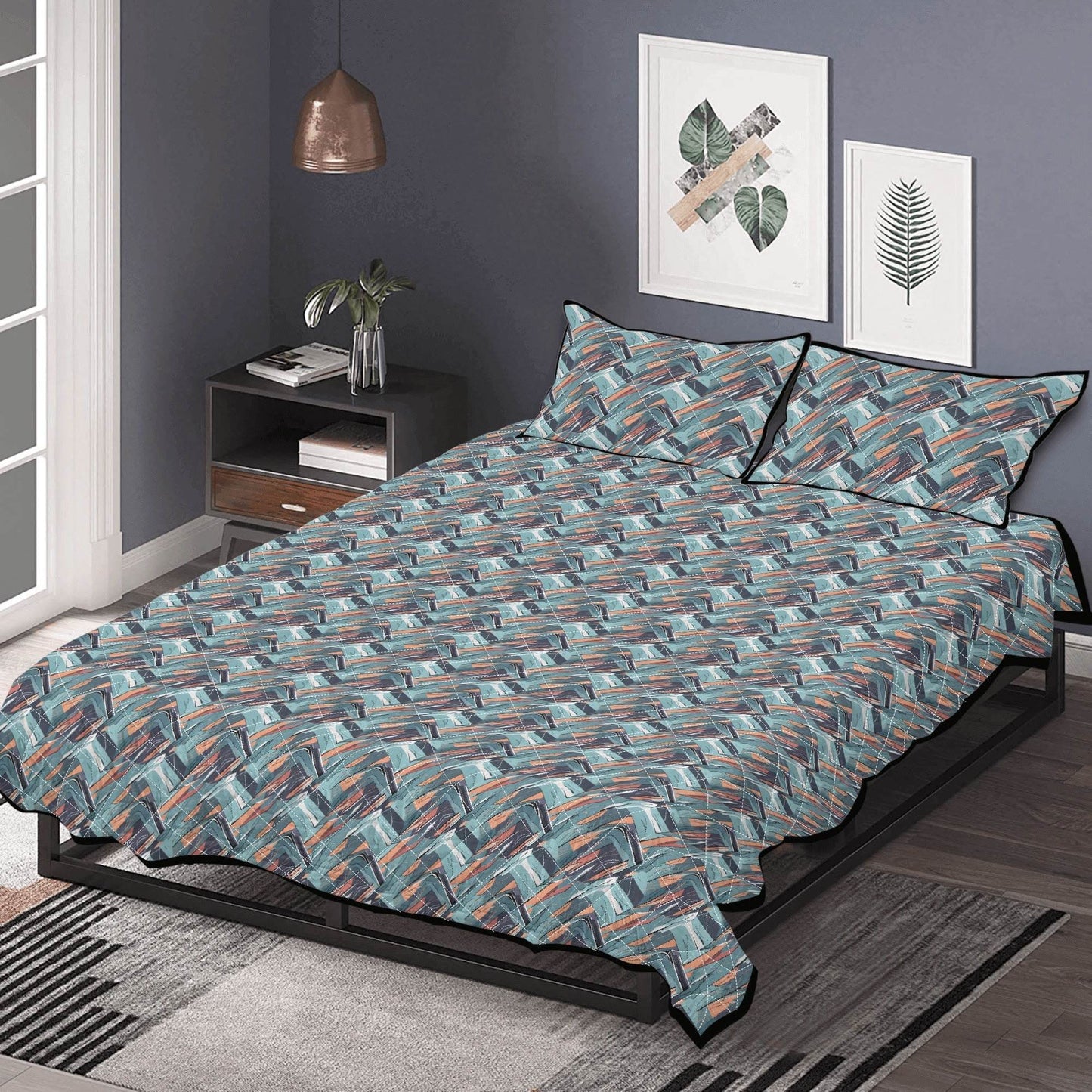 Abstract Breeze Quilt Bedding Set - DeRose Seasonal