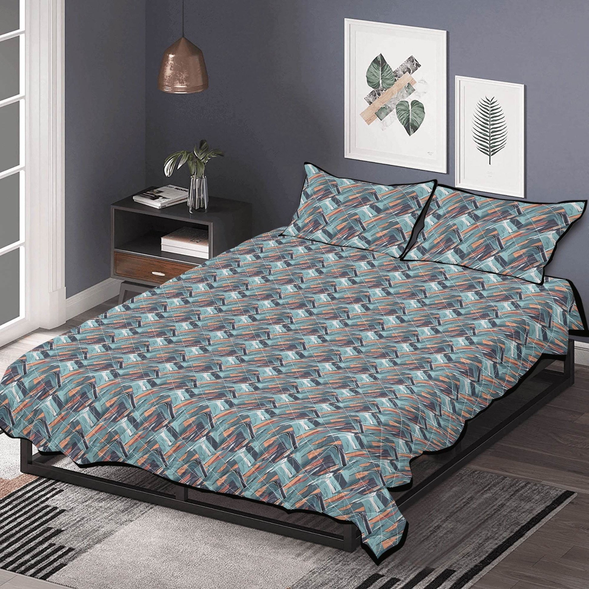 Abstract Breeze Quilt Bedding Set - DeRose Seasonal