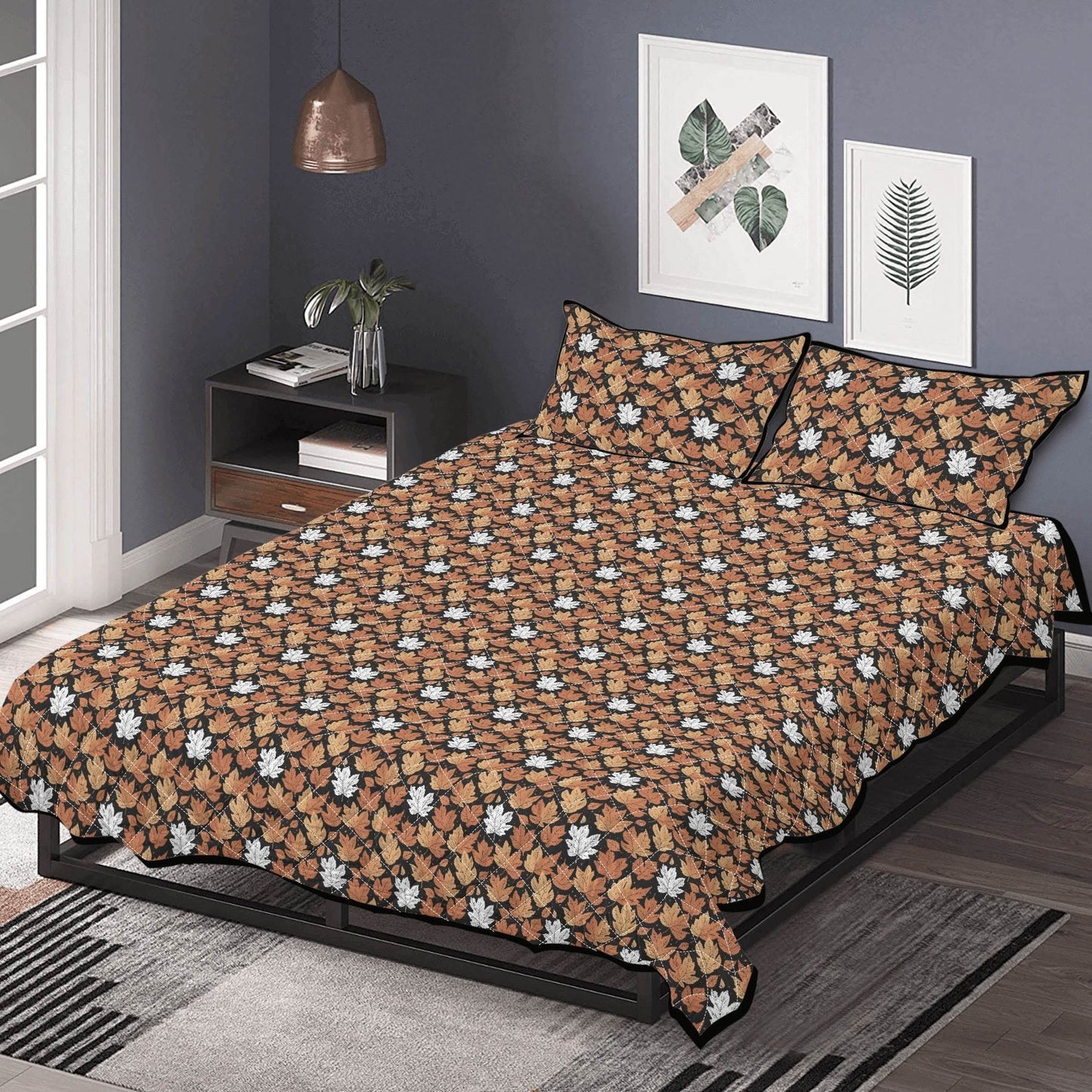 Maple Leaves Quilt Bedding Set - DeRose Seasonal