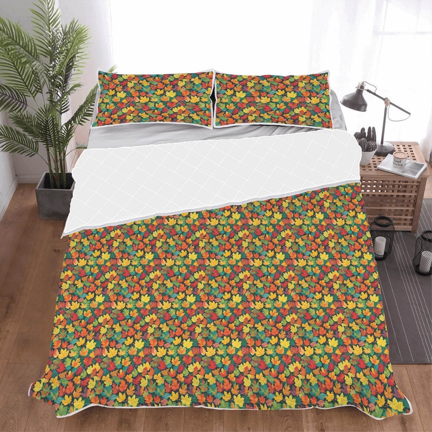 Colorful Leaves Quilt Bedding Set - DeRose Seasonal