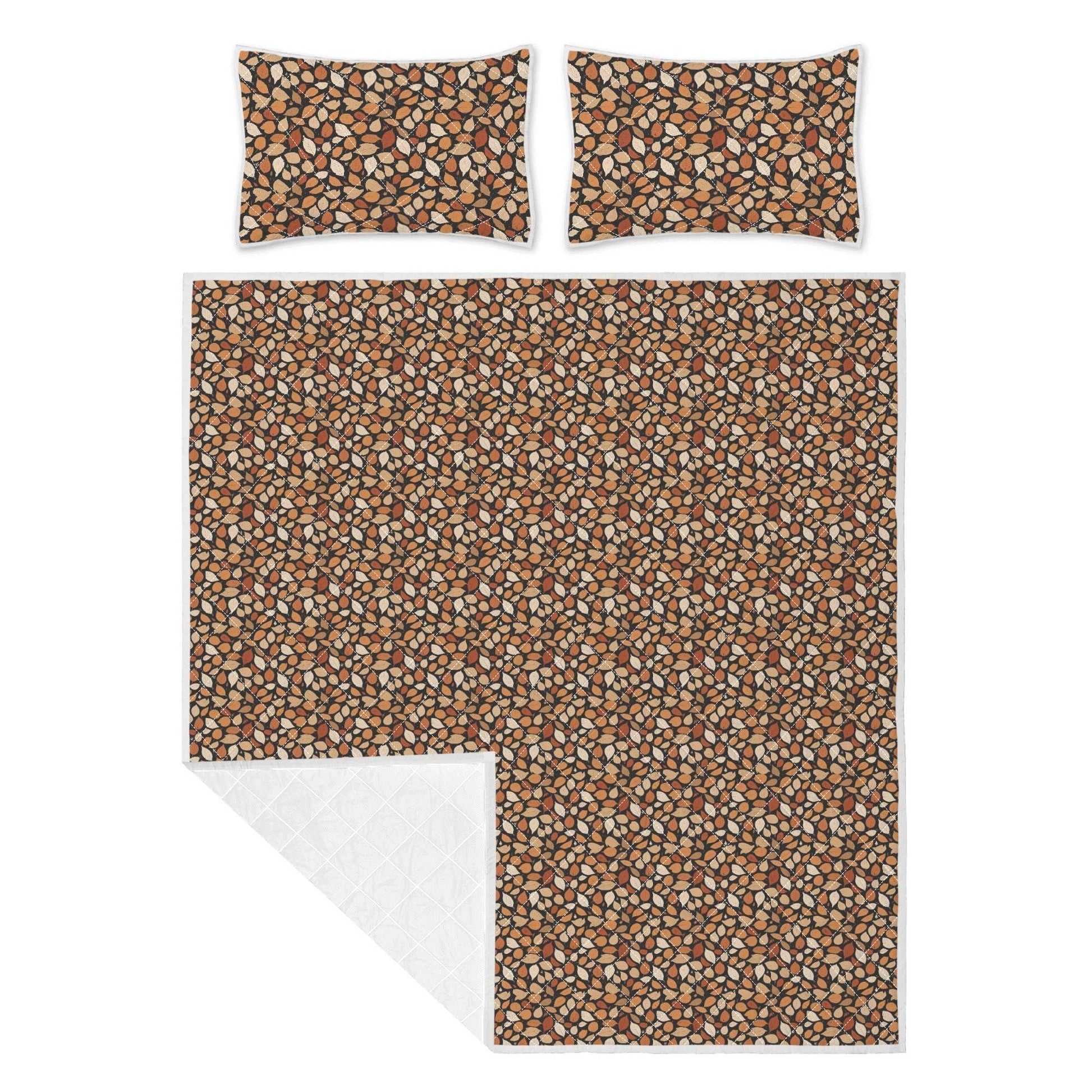 Red Leaves Quilt Bedding Set - DeRose Seasonal