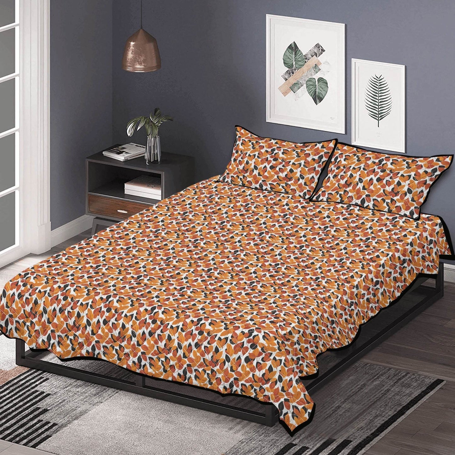 Red Autumn Quilt Bedding Set - DeRose Seasonal