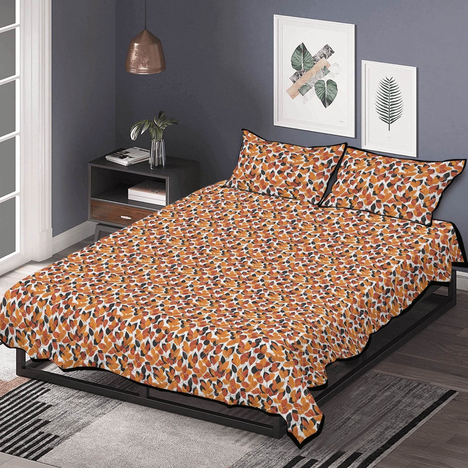 Red Autumn Quilt Bedding Set - DeRose Seasonal