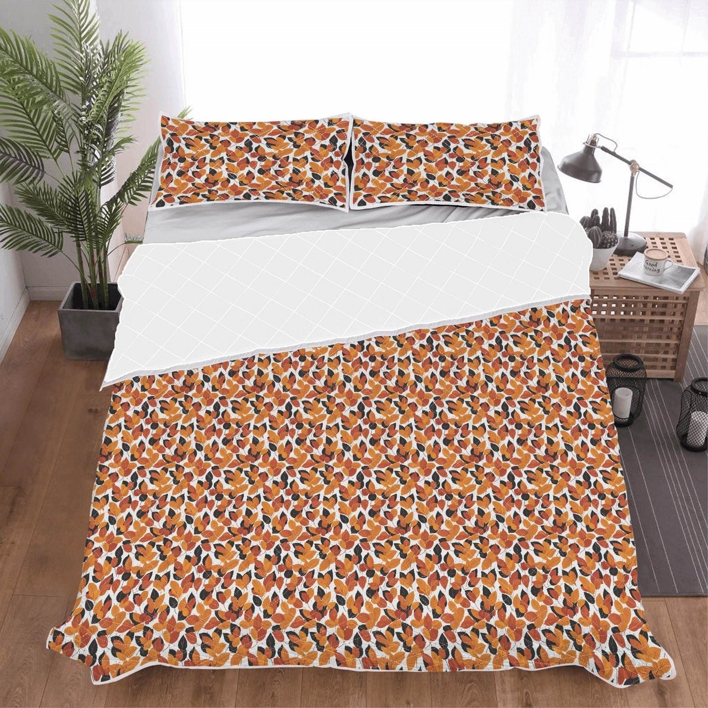 Red Autumn Quilt Bedding Set - DeRose Seasonal