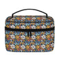 Bright Flowers Leather Cosmetic Bag