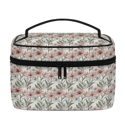 Japan Floral Leather Cosmetic Bag