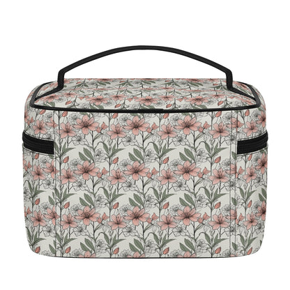 Japan Floral Leather Cosmetic Bag