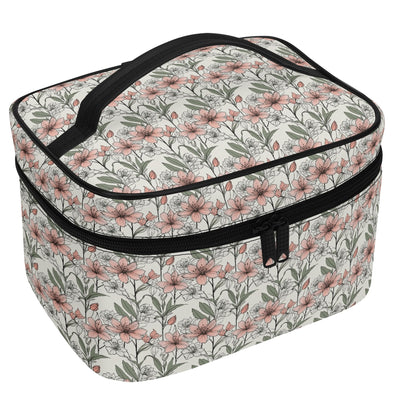 Japan Floral Leather Cosmetic Bag