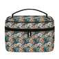 Pastel Floral Leather Cosmetic Bag