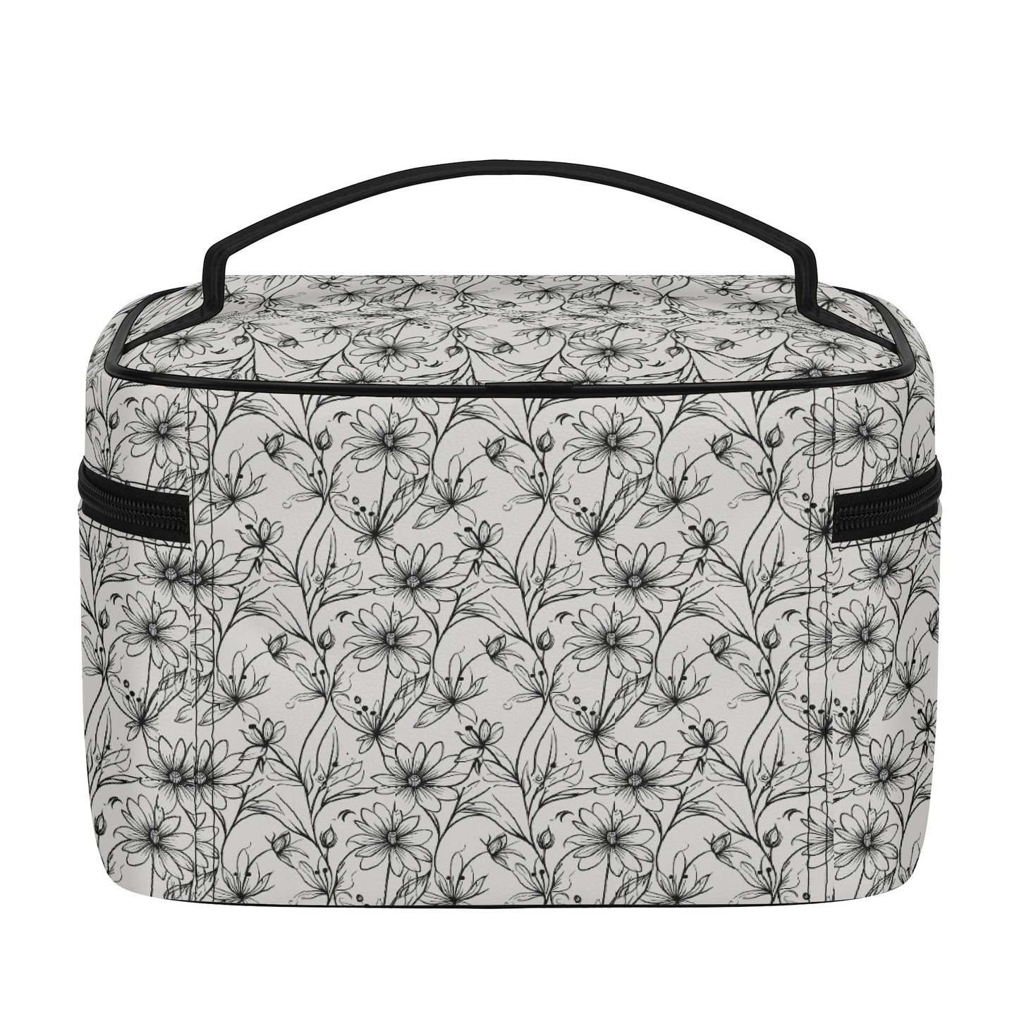 Neutral Spring Leather Cosmetic Bag