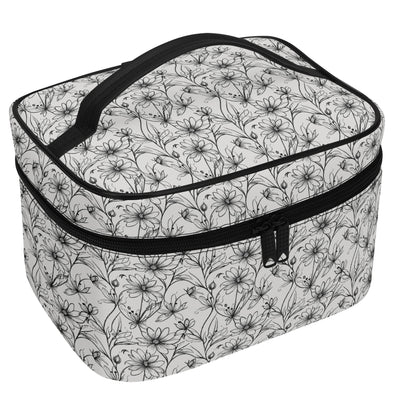 Neutral Spring Leather Cosmetic Bag